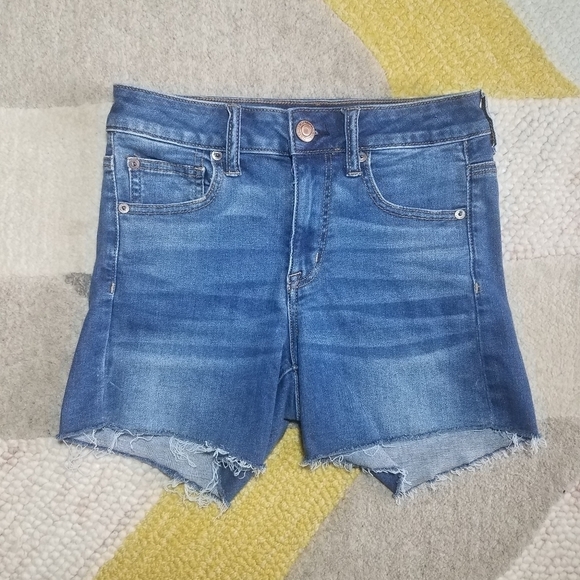 American Eagle High Rise Jean Shorts 4 - Picture 1 of 5